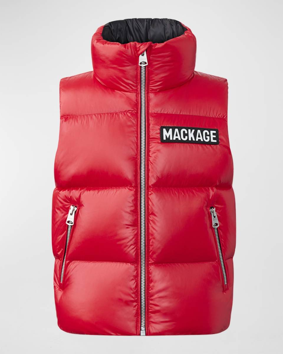 Kid's Charlee Quilted Logo Vest, Size 2-